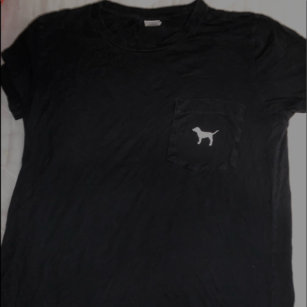 PINK Victoria's Secret black oversized t-shirt
